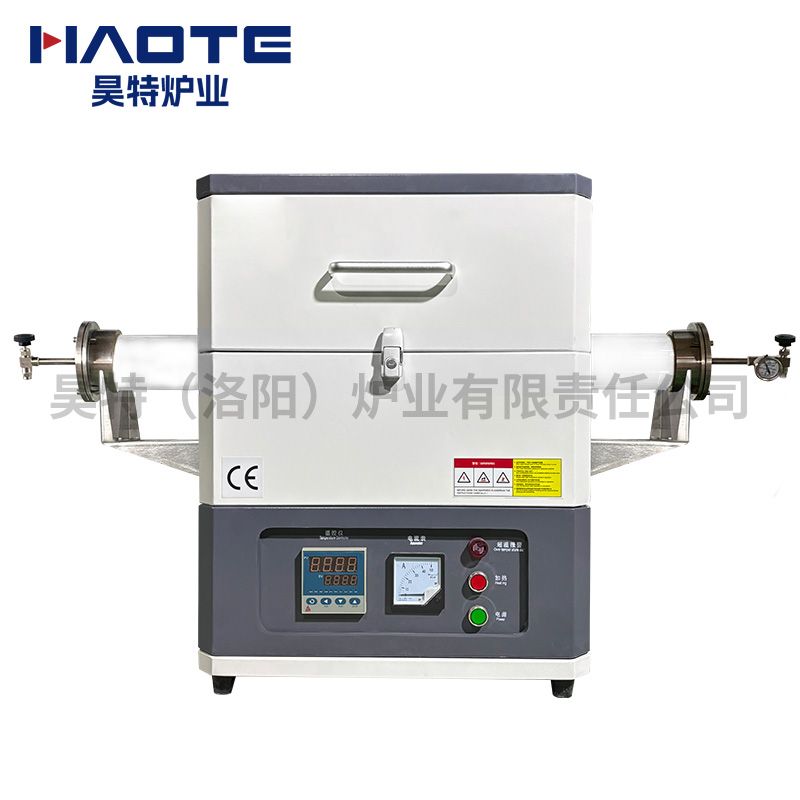 管式爐1200℃管徑100加熱區300電阻絲（sī）加熱新配（pèi）色灰白