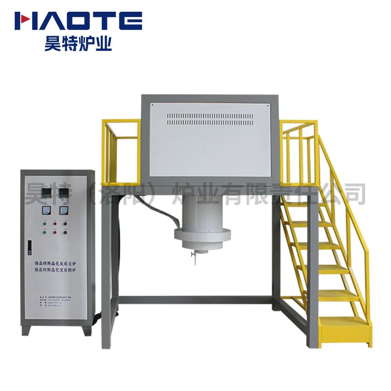 異形定製（zhì）爐1800℃400X400X4000罩（zhào）式爐微晶材料晶化（huà）反應爐內放鉑金坩堝